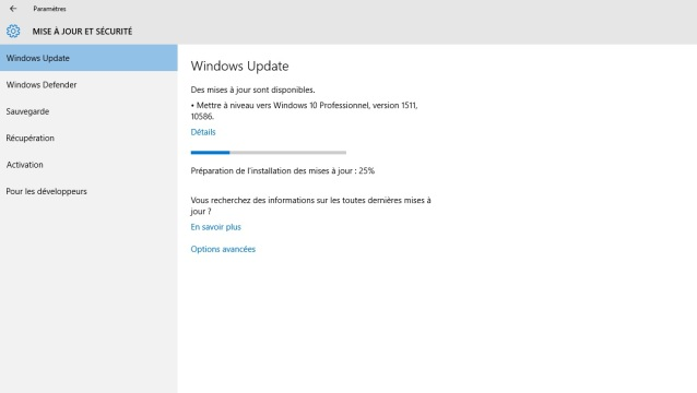 mise à jour windows 10 threshold 2